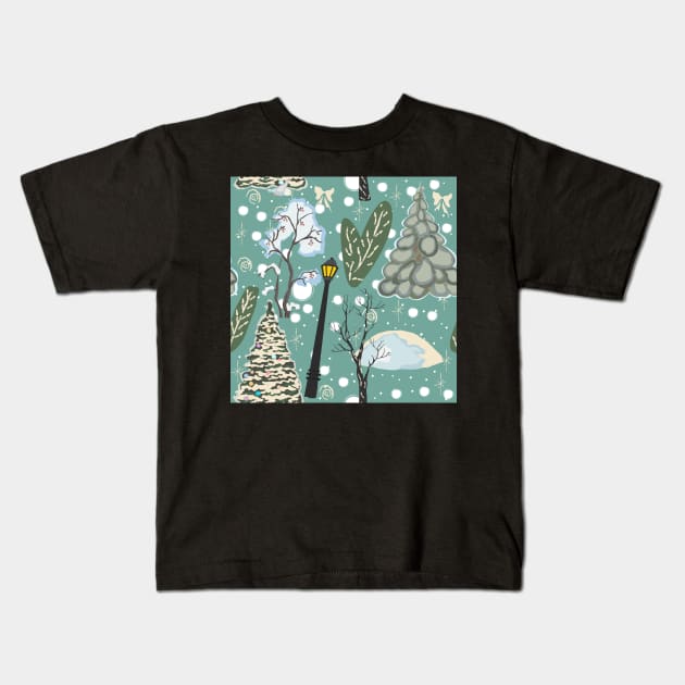Winter Forest Kids T-Shirt by Countryside